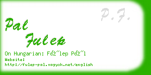 pal fulep business card